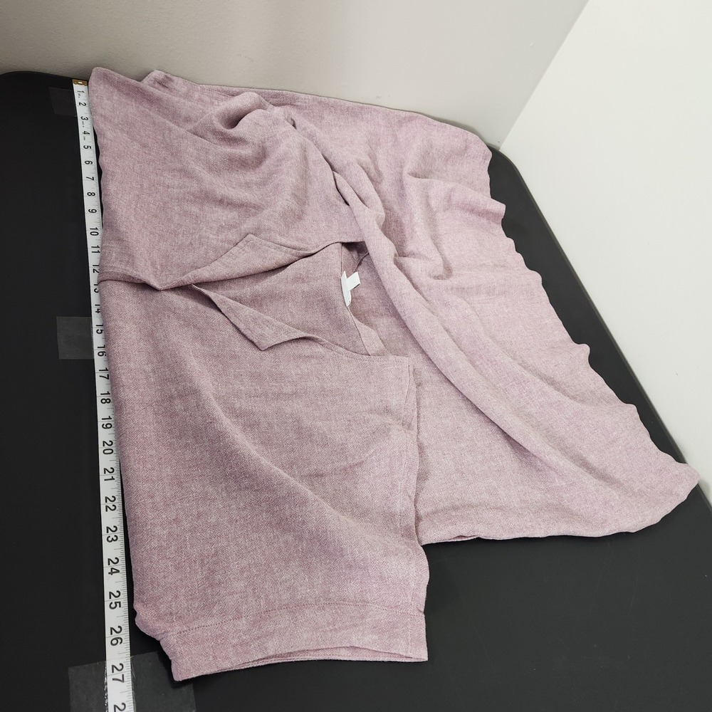 Pure Jill Mauve Linen Blend V-Neck Shift Dress Petite Large Coastal Beachy - Picture 6 of 8